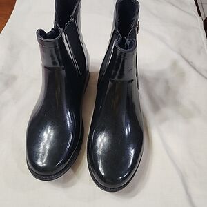 Micheal Kors Black Ankle Rain Boots